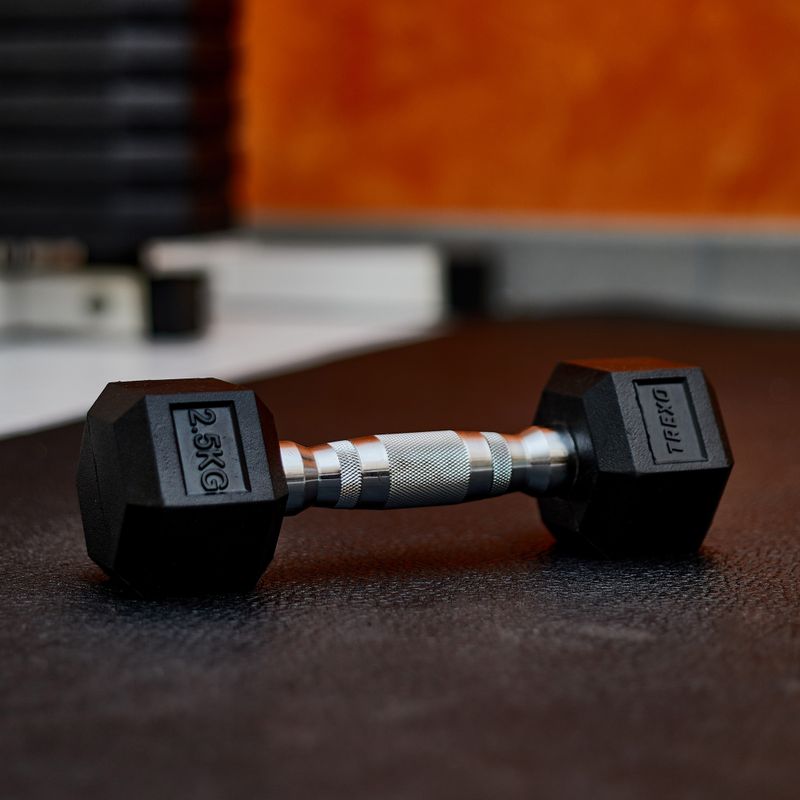 Manubri gommati XTREXO Hex 2,5 kg 6