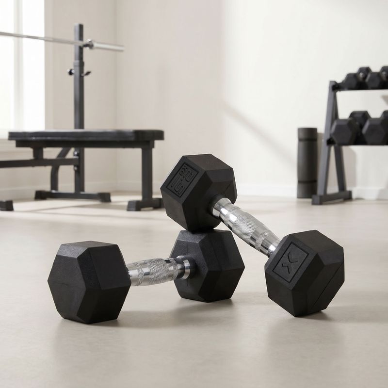Manubri gommati XTREXO Hex 2,5 kg 3