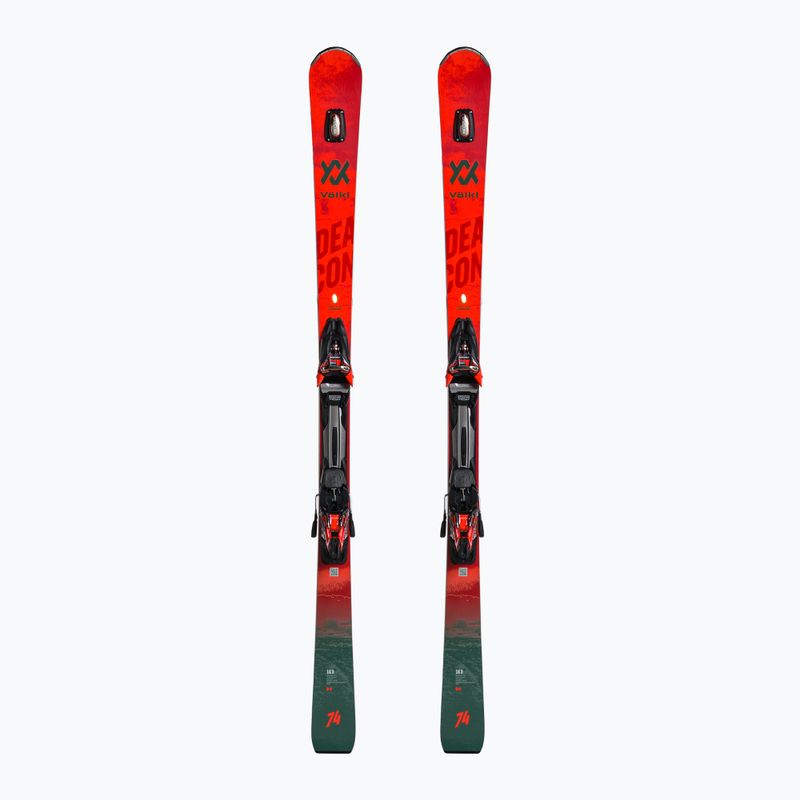 Sci da discesa Völkl Deacon 74 + attacchi RMotion2 16 GW rosso/grigio