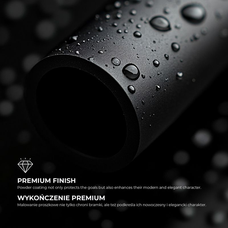 Porta da calcio OneTeam One 300 x 200 cm in acciaio zincato bianco/nero 15