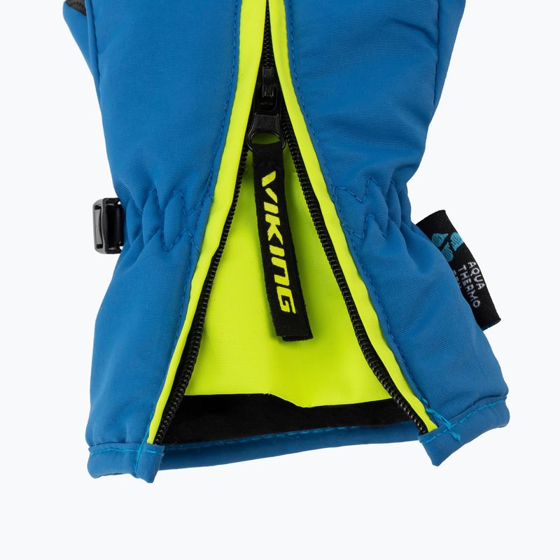 Guanti da sci per bambini Viking Asti blu scuro 4