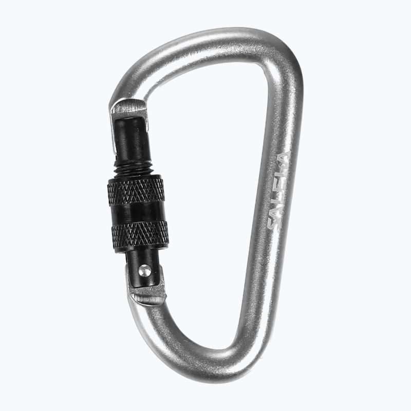 Salewa D-Shape Carbiner con vite nero