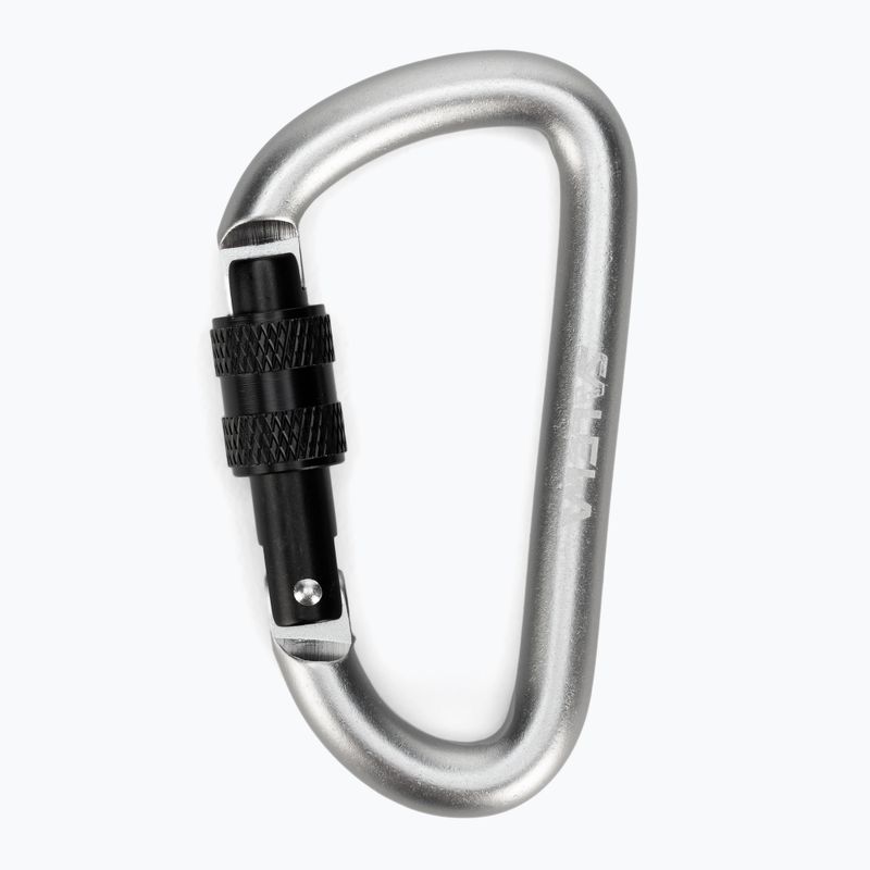 Salewa Carbiner a forma di D con vite grigio