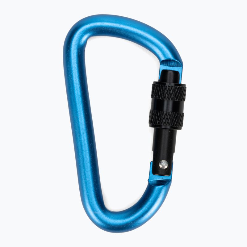 Salewa Carbiner a forma di D con vite blu 2
