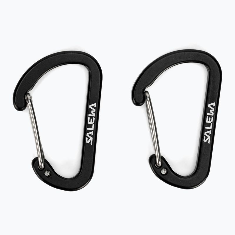 Salewa Moschettone Flat Wiregate 2 pezzi nero