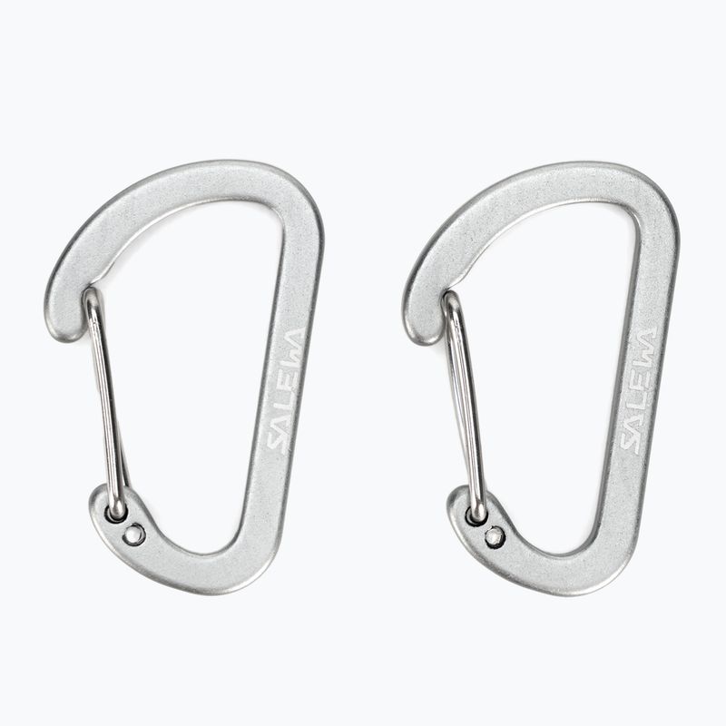 Salewa Moschettone Flat Wiregate 2 pezzi grigio