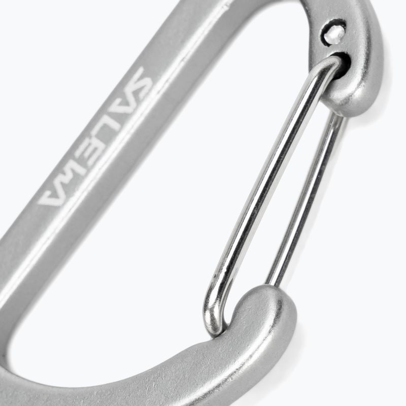 Salewa Moschettone Flat Wiregate 2 pezzi grigio 3