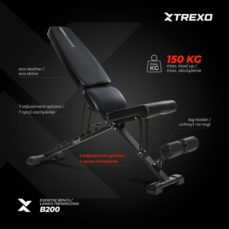 Panca da allenamento XTREXO B200 nero 5