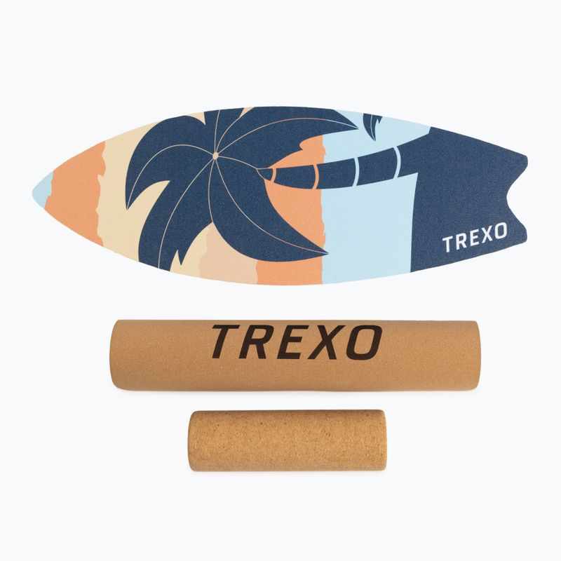 Tavola di bilanciamento + tappetino + rullo XTREXO BBS01 blu/arancio 6