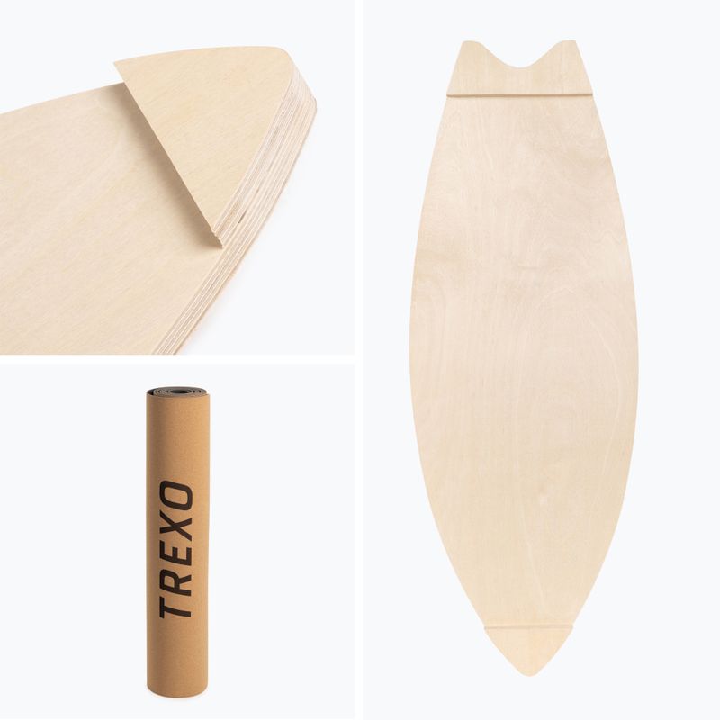 Tavola di bilanciamento + tappetino + rullo XTREXO BBS01 blu/arancio 7