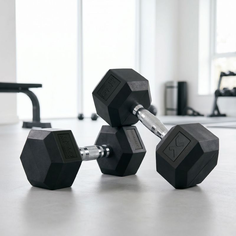 Manubri gommati XTREXO Hex 22,5 kg 3