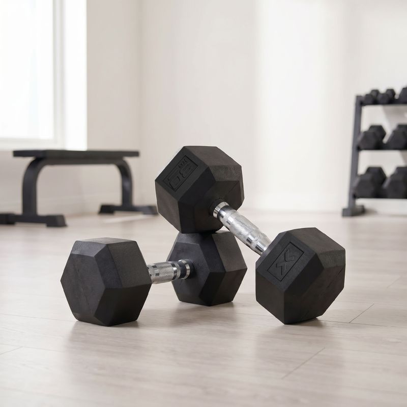 Manubri gommati XTREXO Hex 30 kg 3