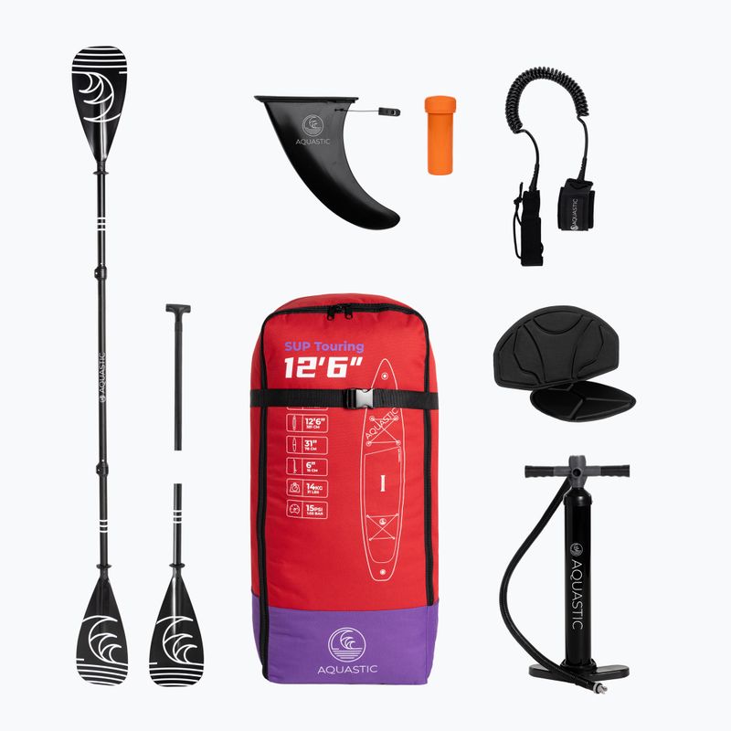 Tavola SUP AQUASTIC Touring 12'6" 2024 rosso 21
