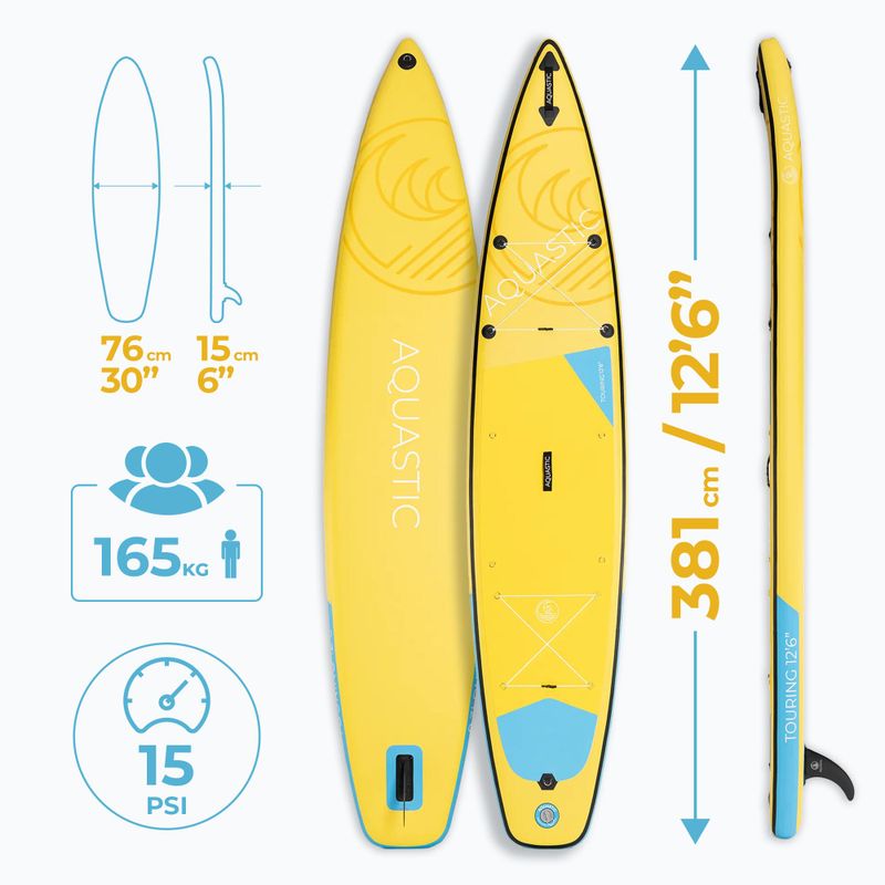 Tavola SUP AQUASTIC Touring 12'6" gialla 18