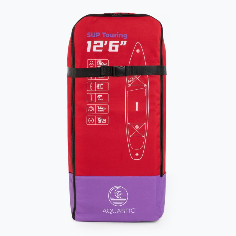 Zaino porta tavola SUP AQUASTIC Touring 12'6" rosso 2