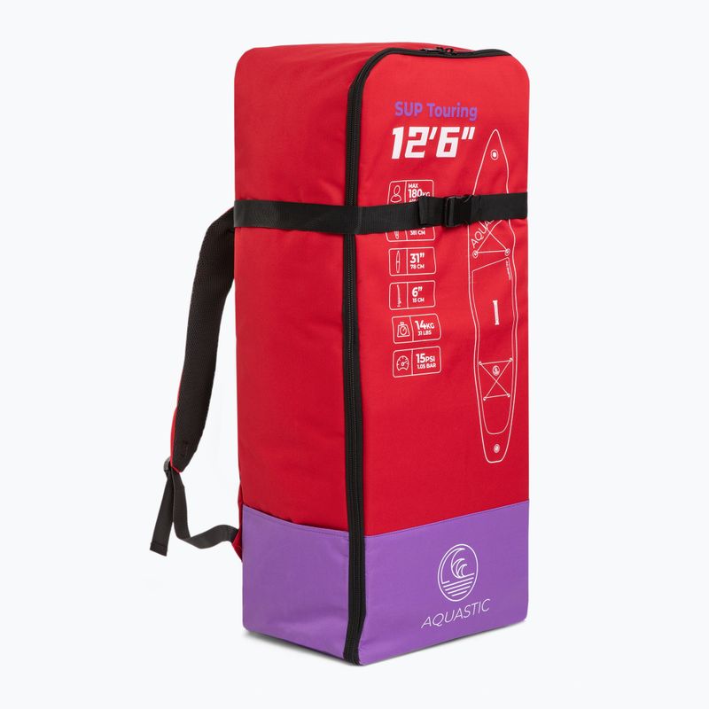 Zaino porta tavola SUP AQUASTIC Touring 12'6" rosso 3