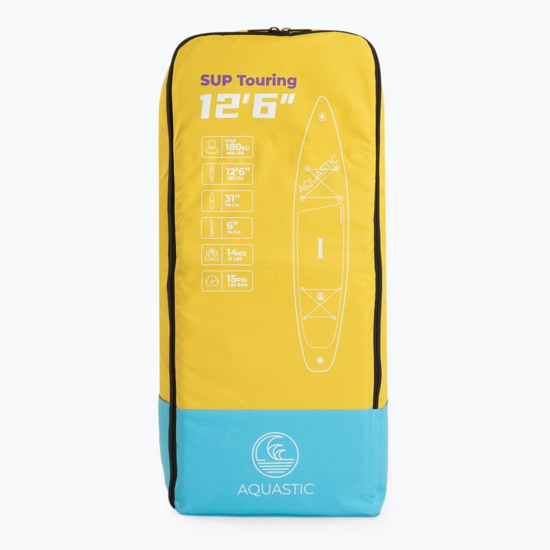 SUP AQUASTIC Touring 12'6" zaino per tavola giallo