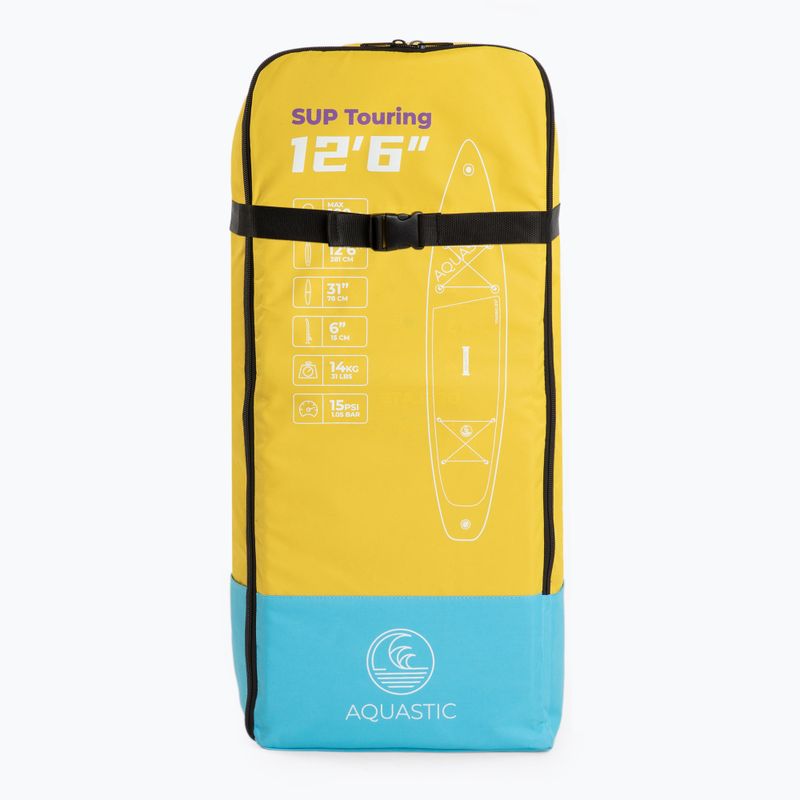 SUP AQUASTIC Touring 12'6" zaino per tavola giallo 2