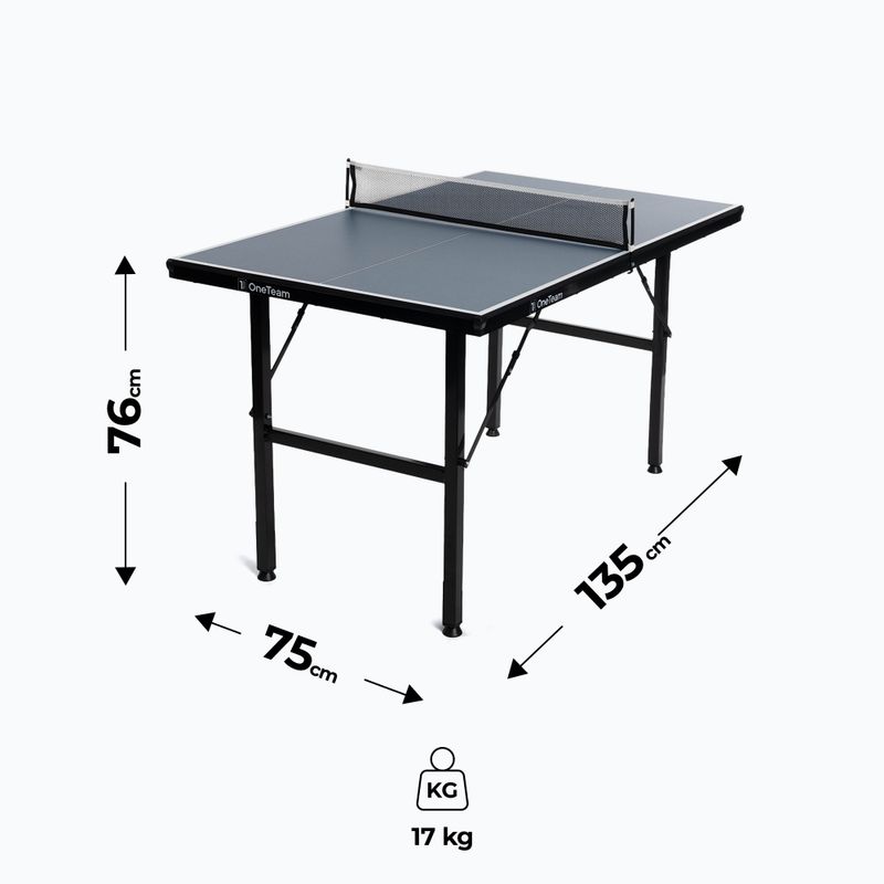 Tavolo da ping pong per bambini OneTeam OT-MTI-01 blu 2