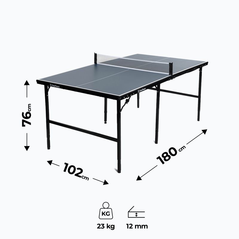 Tavolo da ping pong per bambini OneTeam OT-MTI-02 blu 2