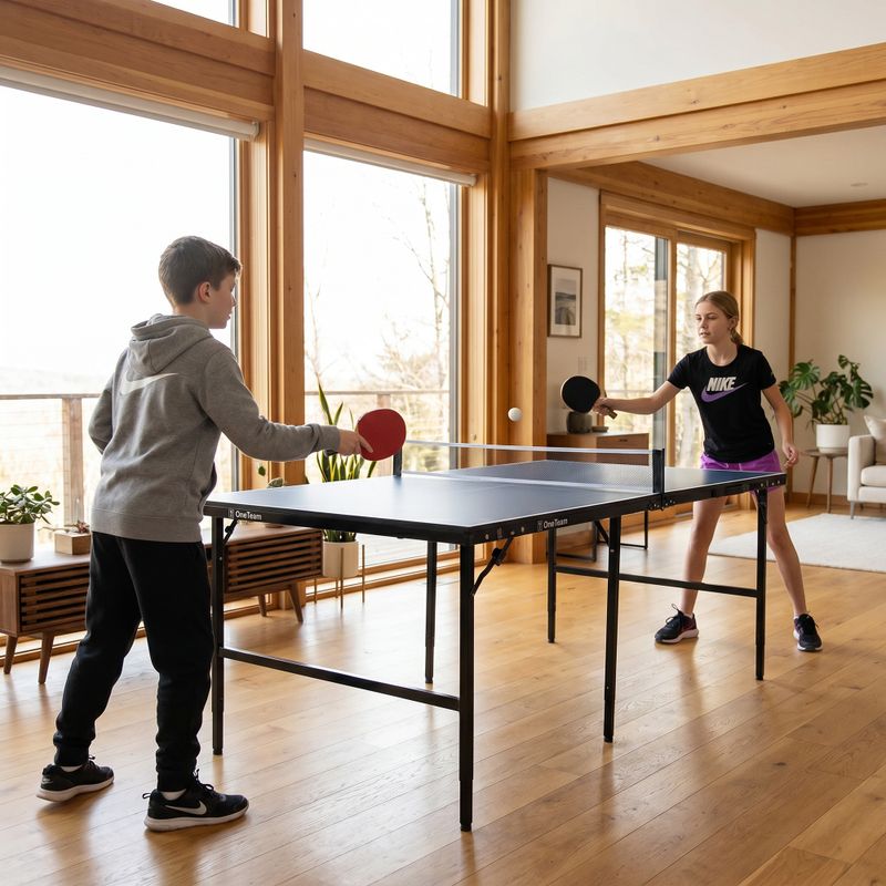 Tavolo da ping pong per bambini OneTeam OT-MTI-02 blu 4