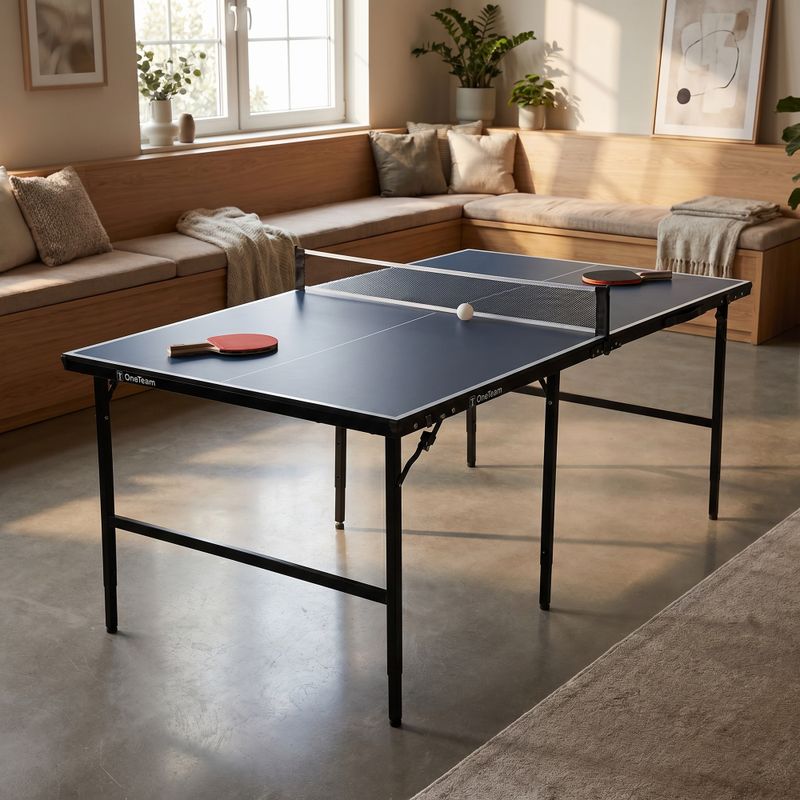 Tavolo da ping pong per bambini OneTeam OT-MTI-02 blu 6