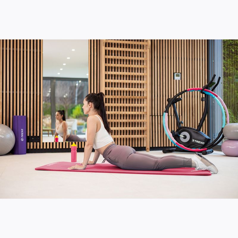 XTREXO NBR 15 mm tappetino per esercizi con cintura rosa 5