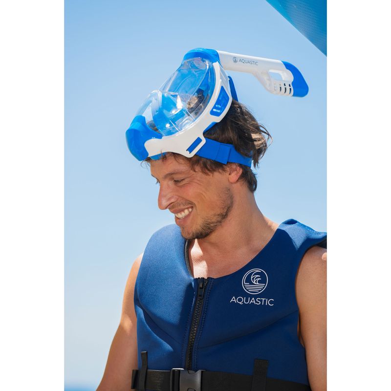 Maschera integrale per lo snorkeling AQUASTIC KAI blu 2