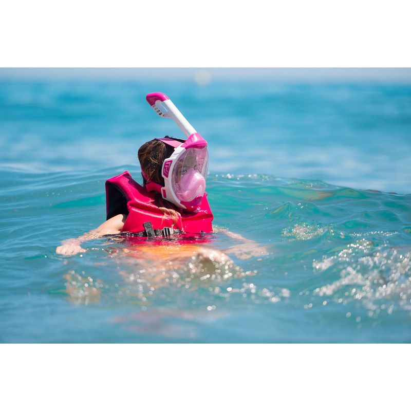 Maschera integrale per bambini per lo snorkeling AQUASTIC KAI Jr rosa 3