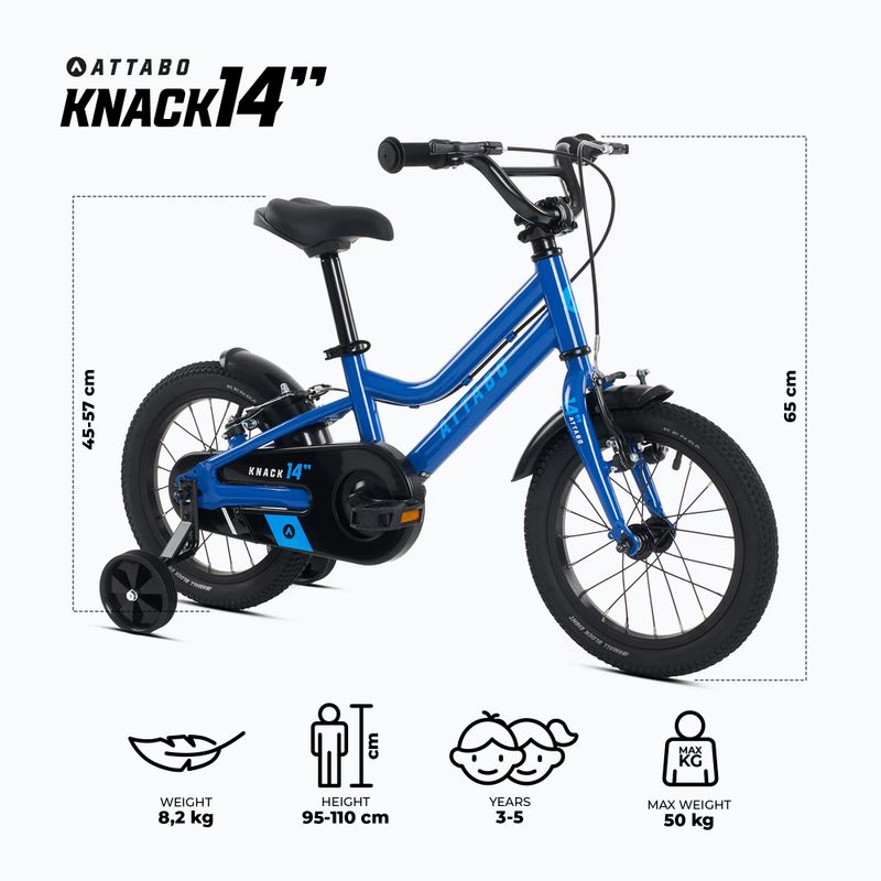 Bicicletta da bambino ATTABO KNACK 14" blu 2