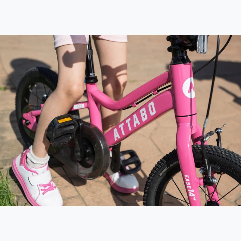 Bicicletta per bambini ATTABO EASE 14" rosa 10
