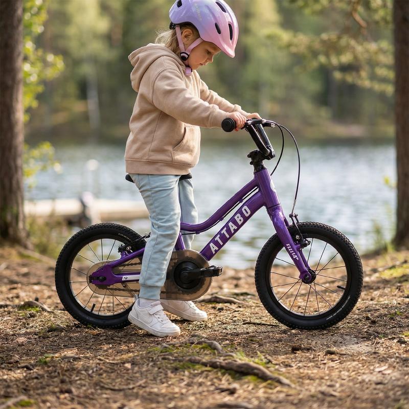Bicicletta per bambini ATTABO EASE 14" viola 4
