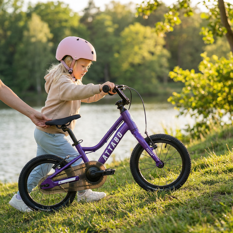 Bicicletta per bambini ATTABO EASE 14" viola 7