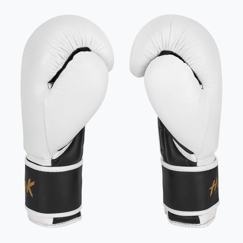 HOOK FIGHTING Ready to Fight Guanti da boxe in pelle bianchi 4