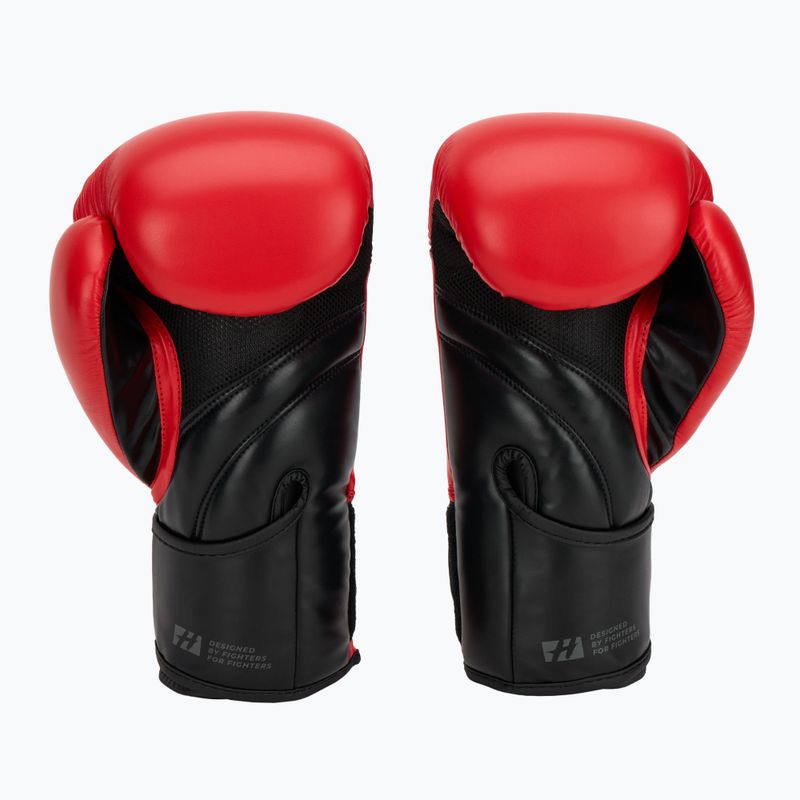 HOOK FIGHTING Guanti da boxe rossi pronti per l'allenamento 3