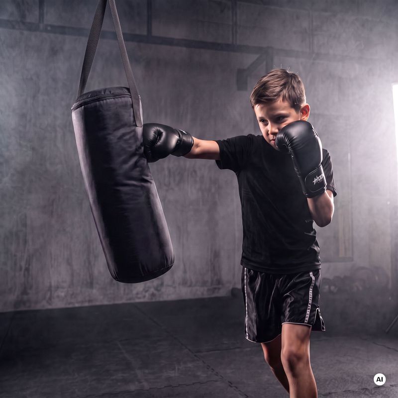 HOOK FIGHTING Set per il primo allenamento di boxe per bambini nero 2