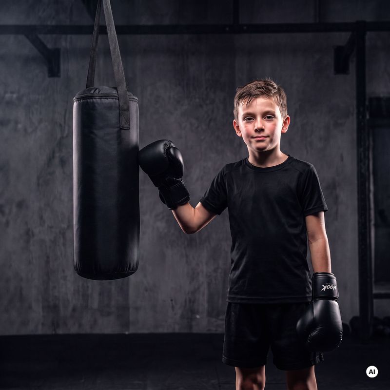 HOOK FIGHTING Set per il primo allenamento di boxe per bambini nero 3