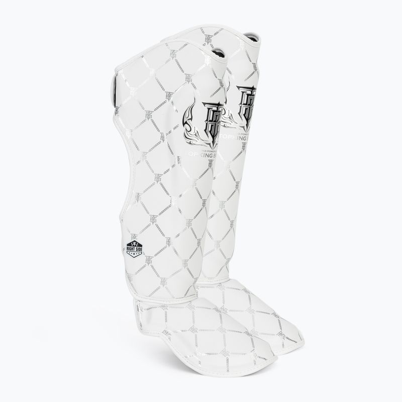 Protezioni per tibia e piede Top King Chain bianco/argento