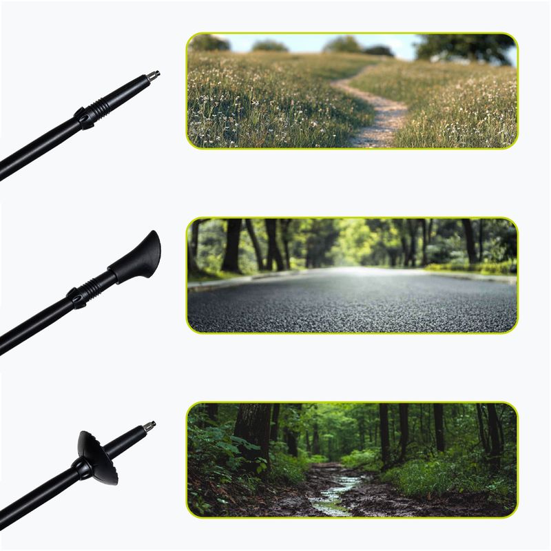 Bastoni da nordic walking KADVA Aruku regolabili neri 7