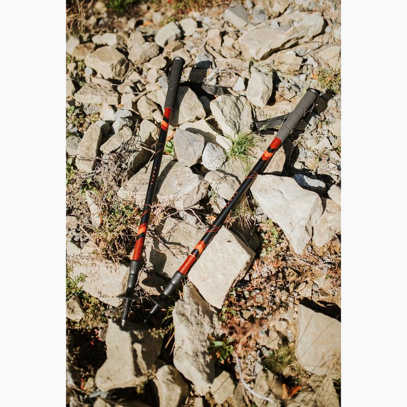 Bastoni da trekking KADVA Tengri regolabili rossi 3