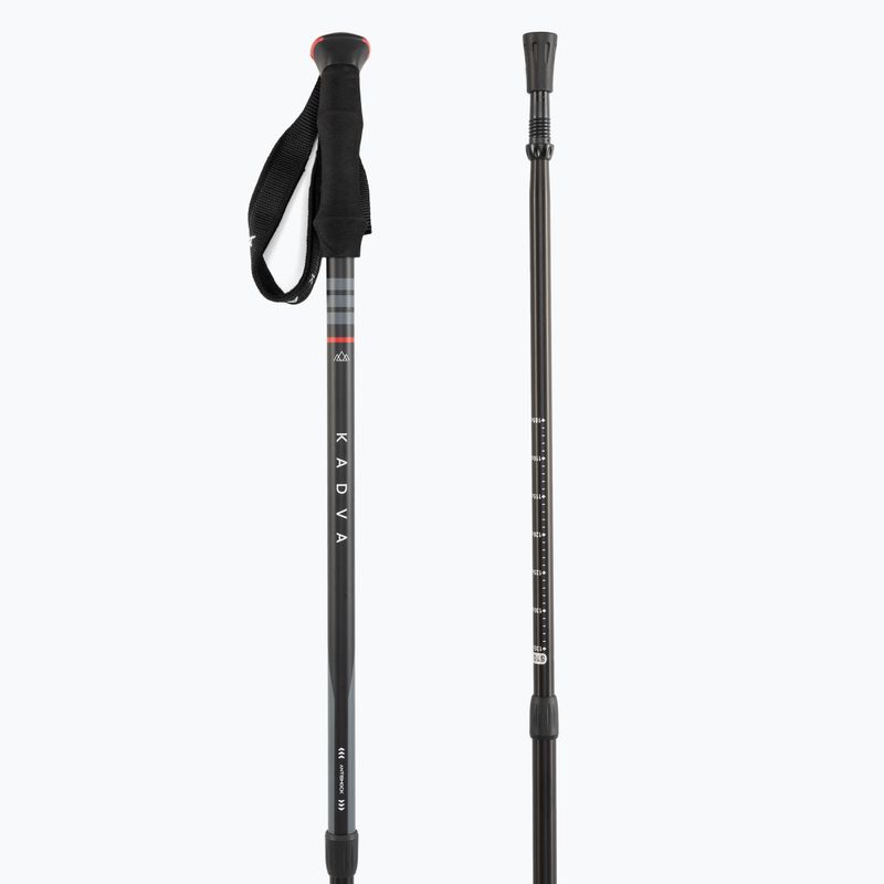Bastoni da trekking KADVA Sajama regolabili rossi 7
