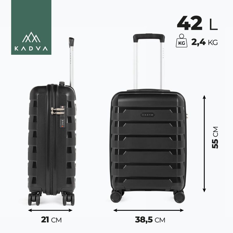 KADVA Cayes valigia da viaggio 42 l nero 3