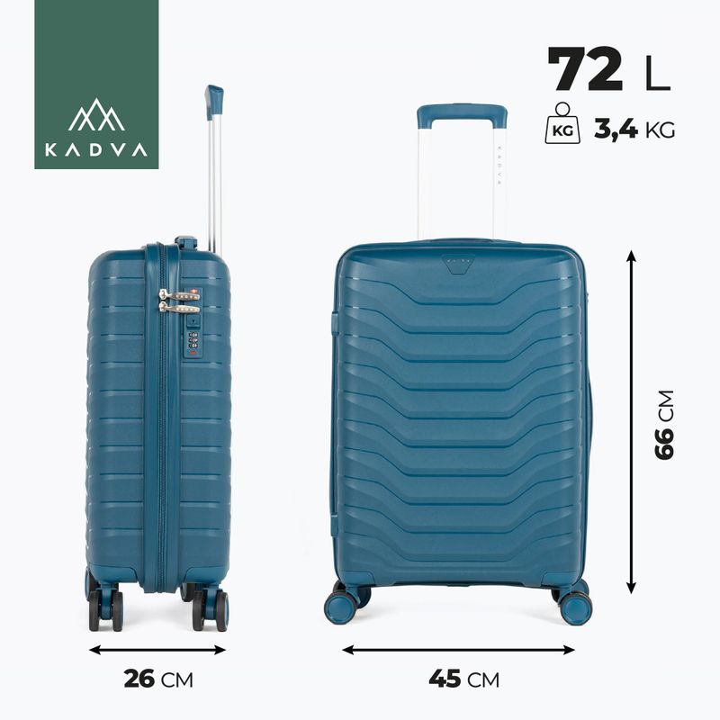 Valigia da viaggio media KADVA Sancho 72 l blu 3