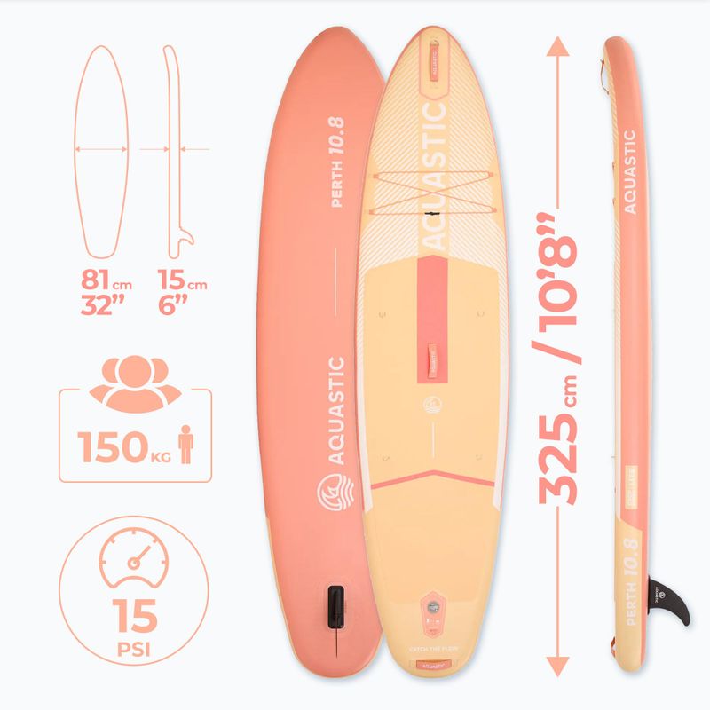 Set tavola SUP gonfiabile AQUASTIC Perth 10'8" allround orange 16