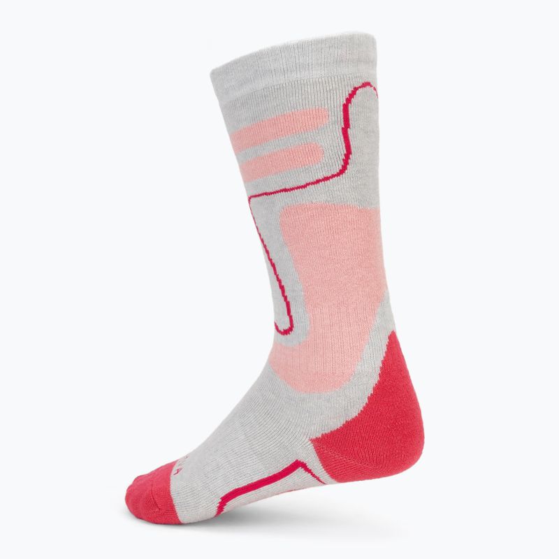 Calze da sci KADVA Woolan Jrg per bambini grigio/rosa 4