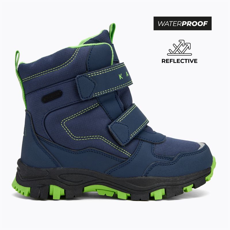 Stivali da neve per bambini KADVA Snowey Mid WaterProof blu/verde 2