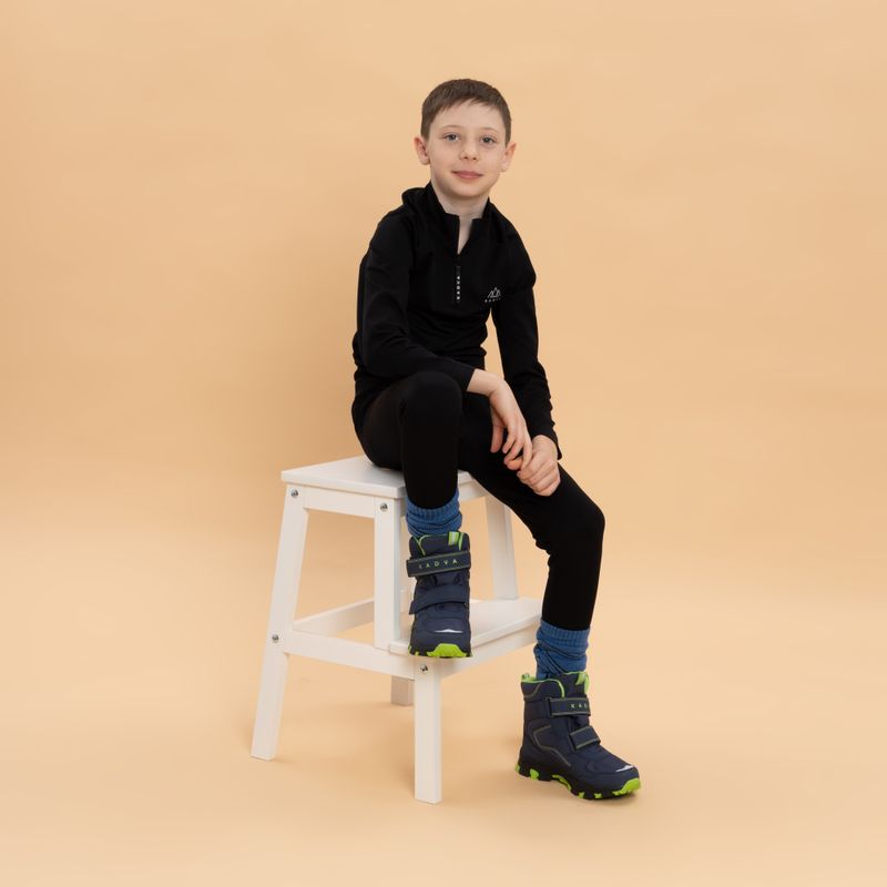 Stivali da neve per bambini KADVA Snowey Mid WaterProof blu/verde 3