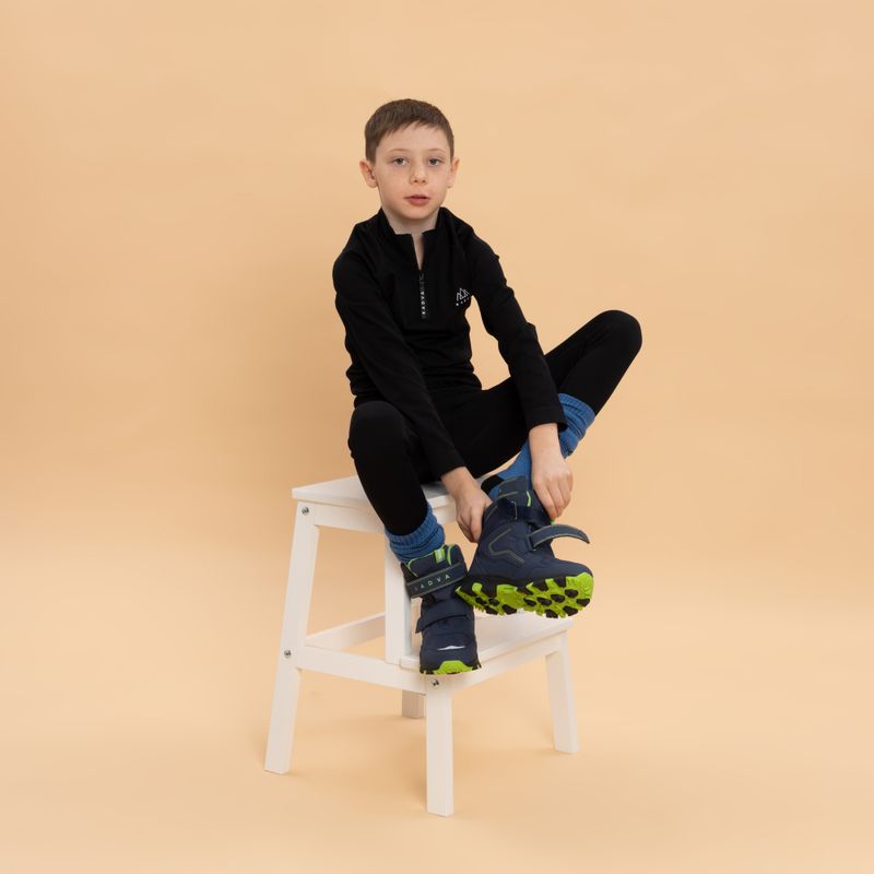 Stivali da neve per bambini KADVA Snowey Mid WaterProof blu/verde 11