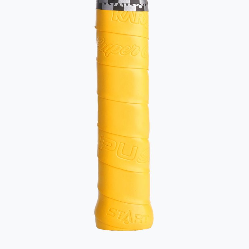 Avvolgimento per racchetta da squash Karakal Pu Super Grip giallo 2
