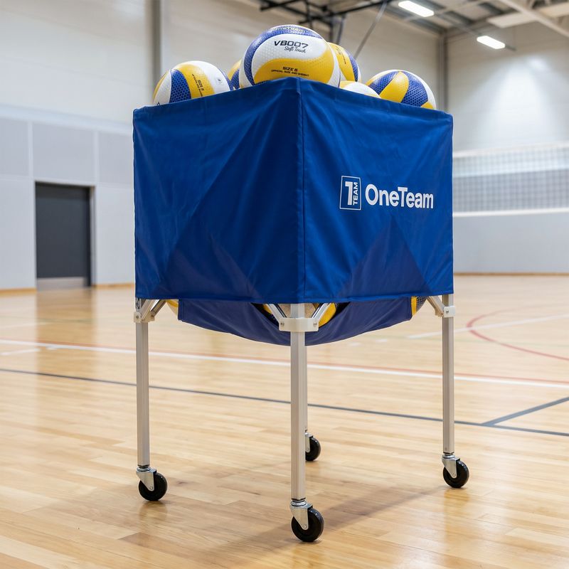 Carrello per palloni da pallavolo OneTeam Blue nest 4